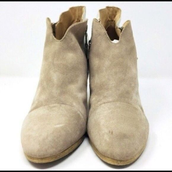 Rag & Bone womans Margot heeled boot 39.5 BoxI cream suede leather - Picture 2 of 6